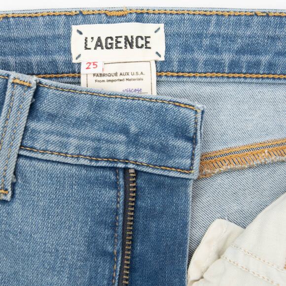L'agence Mid-Rise Distressed Skinny Jeans Size 25 - Picture 5 of 8